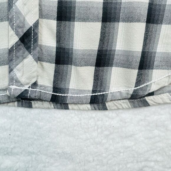 Arizona Jeans Black & White Plaid Denim Shirt Black Snaps Mens Sz M Westerncore - Picture 13 of 13